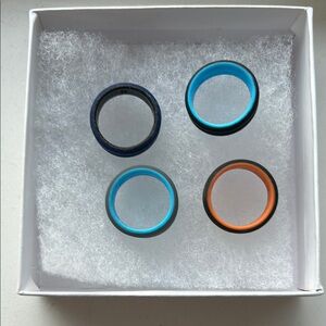 Colorful Silicone Ring Set Pack of 4